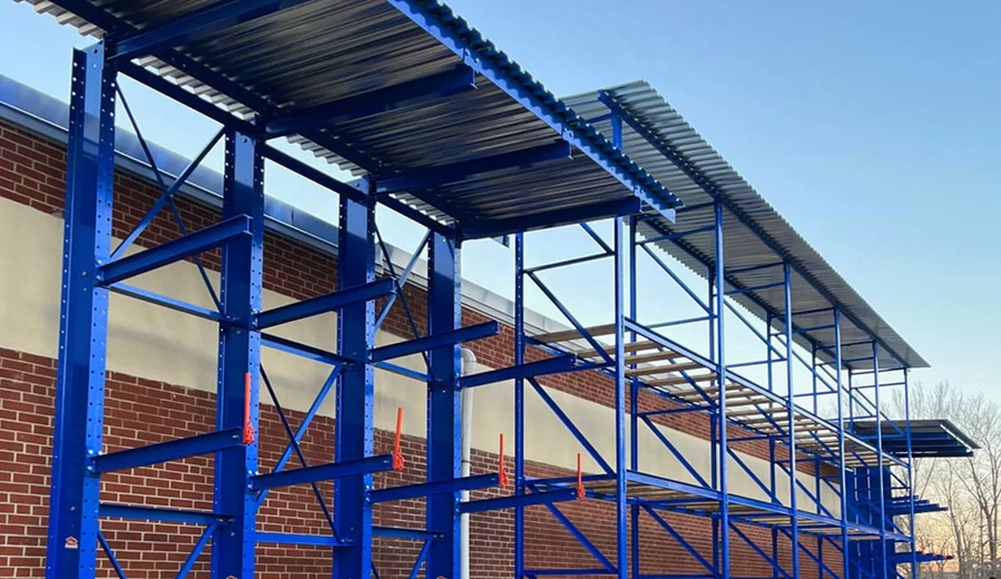 Cantilever with roof