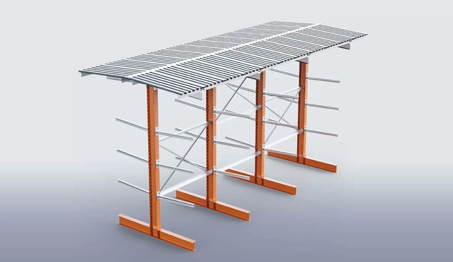 Cantilever with roof